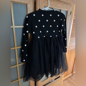 Black polka dots dress size 4 T